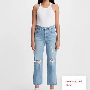 Lightwash Levis Ribcage Straight Ankle